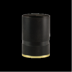 Madison - Lampe de table avec motif moletage finition noir avec variateur