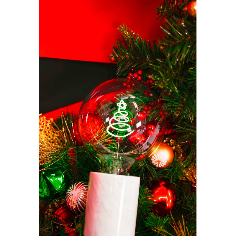 Ampoule "Tree Sapin" – Lumière verte – Message In The Bulb – E27 – Noël