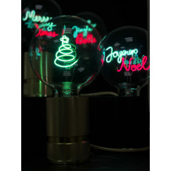 Ampoule "Tree Sapin" – Lumière verte – Message In The Bulb – E27 – Noël