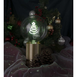Ampoule "Tree Sapin" – Lumière verte – Message In The Bulb – E27 – Noël