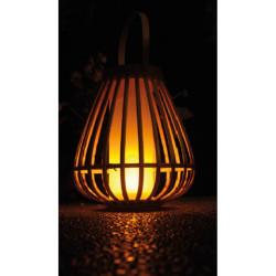 Marta - lanterne solaire en bambou avec effet flamme