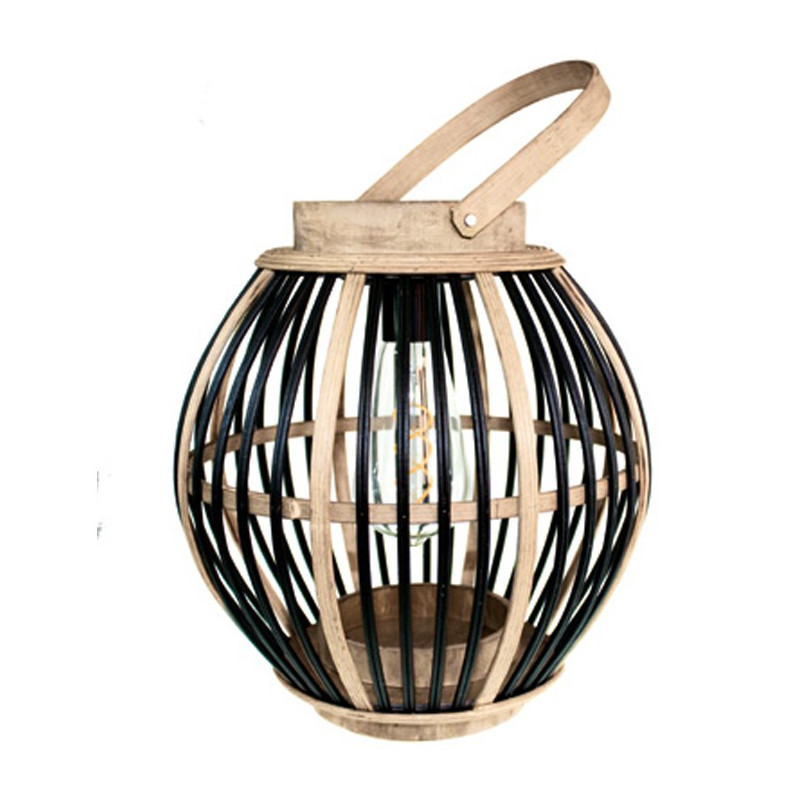 Olivie - Lanterne décorative solaire en bambou