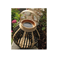 Olivie - Lanterne décorative solaire en bambou