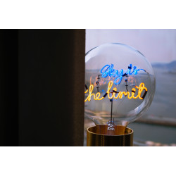Ampoule "Sky is the limit" – Lumière bleue et ambre – Message In The Bulb – E27