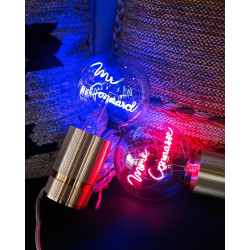Ampoule "Mme Connasse" – Lumière rouge – Message In The Bulb – E27 – À poser
