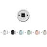 Chargeur USB double A+A porcelaine noire GARBY Fontini