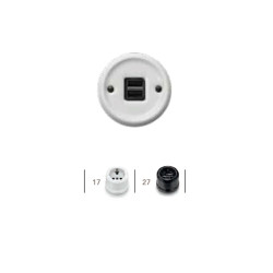 Chargeur USB double noir collection GARBY