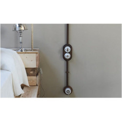 Bouton poussoir noir sans passe-câble Collection GARBY Fontini