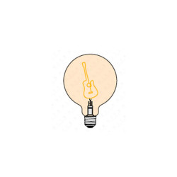 Ampoule Guitare lumière ambrée à poser