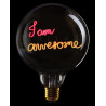 Ampoule I am awesome lumière rouge et ambre finition transparent à poser
