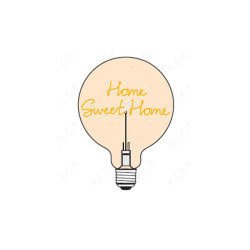 Ampoule "Home Sweet Home" – Message In The Bulb – LED ambrée – E27 | Comptoir Elec & Design