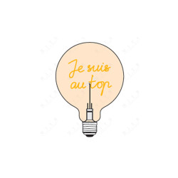 Ampoule Je suis au top lumière ambré finition ambré à poser