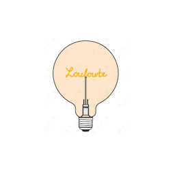 Ampoule Louloute lumière ambré finition ambré à poser