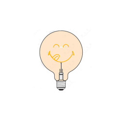 Ampoule Smiley Craving finition ambré à poser