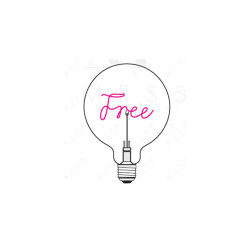 Ampoule Free – Lumière rouge – Message In The Bulb – Finition transparente
