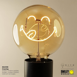 Ampoule Smiley Craving finition ambré à poser