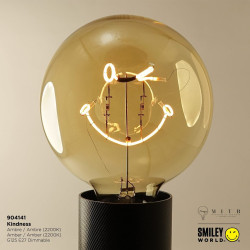 Ampoule Smiley Kindness finition ambré à poser