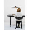 COSTAS – Suspension noire et rotin Ø 60 cm design méditerranéen
