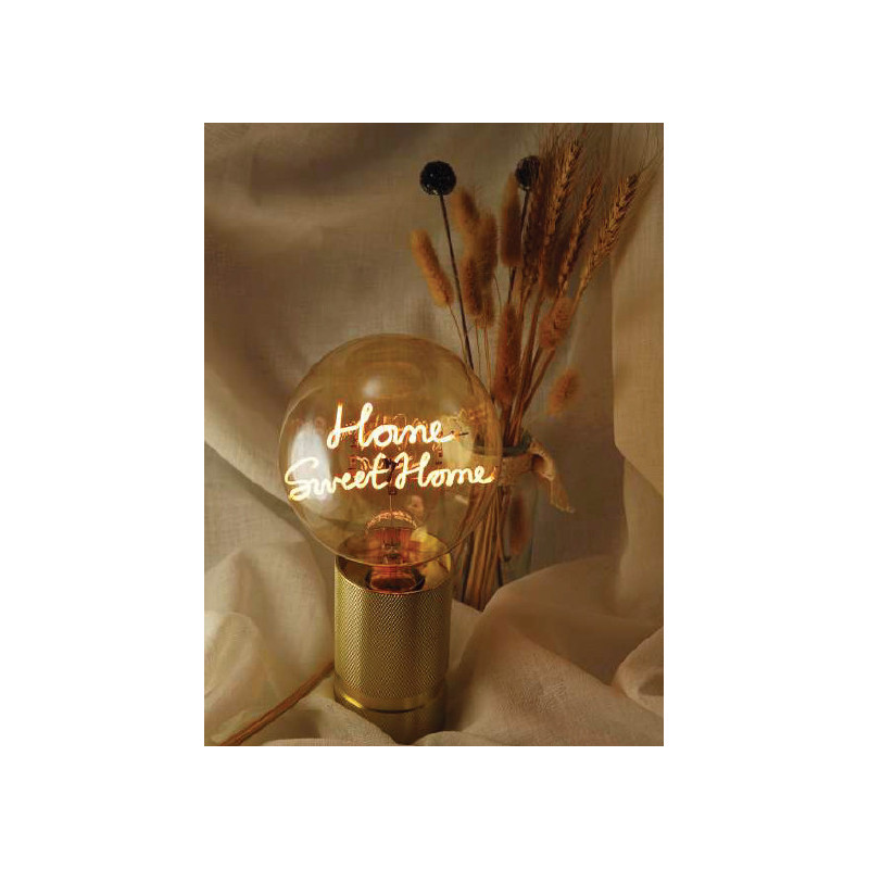Ampoule "Home Sweet Home" – Message In The Bulb – LED ambrée – E27 | Comptoir Elec & Design