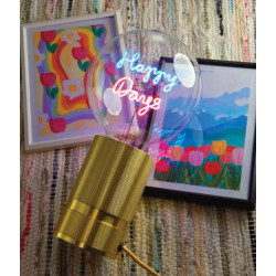Ampoule "Happy Days" – Message lumineux bleu et rouge – E27 – Message In The Bulb