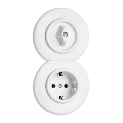 Interrupteur rotatif Permutateur Duroplast blanc THPG