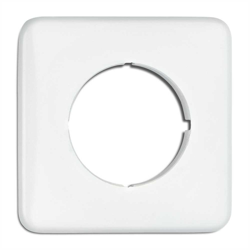 Plaque simple rectangulaire Duroplast blanc THPG