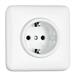 Plaque simple rectangulaire Duroplast blanc THPG
