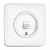 Plaque simple rectangulaire Duroplast blanc THPG