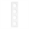 Plaque quadruple rectangulaire Duroplast blanc THPG