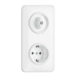 Interrupteur rotatif Permutateur Duroplast blanc THPG