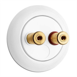 Prise haut parleur WBT en porcelaine blanc THPG