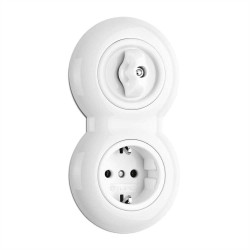 Plaque simple biseauté porcelaine blanc THPG