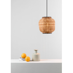 TUPAI - Lampe suspension en rotin