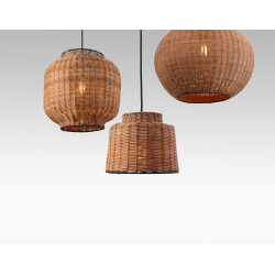 TUPAI - Lampe suspension en rotin