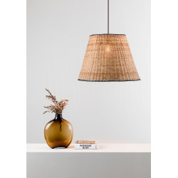SUMBA – Suspension en rotin noire design intérieur
