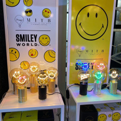 Ampoule Smiley Original vert finition transparent à poser