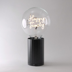 Ampoule Happy Family MITB Portable – Finition Transparent 9V | Comptoir Elec & Design