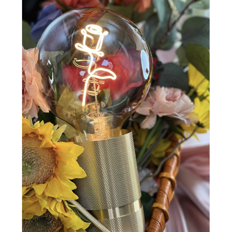 Ampoule Rose finition ambrée à poser