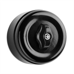 Interrupteur rotatif Permutateur, en saillie, Bakelite® noire THPG