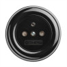 Prise électrique française, en saillie, Bakelite® noire THPG