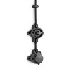 Interrupteur rotatif va-et-vient boite de dérivation verticale pièce humide, en saillie, Bakelite® noire THPG