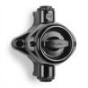 Interrupteur rotatif va-et-vient boite de dérivation verticale pièce humide, en saillie, Bakelite® noire THPG