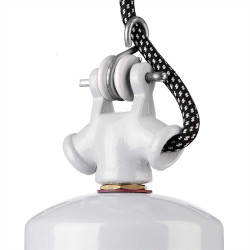 Gics - Suspension émaillée de diamètre 35 cm finition blanc THPG