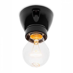 Plafonnier Minimal en porcelaine noire THPG