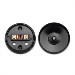 Sonnette en Bakelite® noire avec poussoir noir THPG