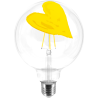 Ampoule Pop Heart coeur jaune à poser