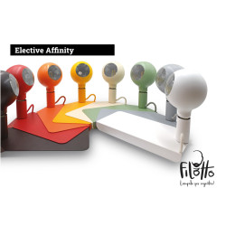 Combo - Etagère magnétique et porte lampe avec variateur finition blanc