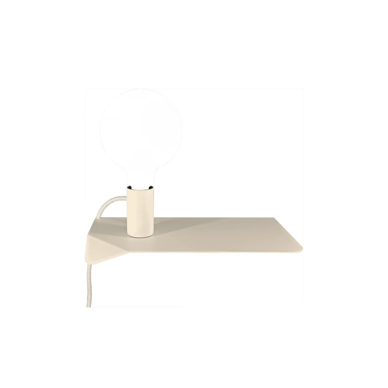 Combo - Etagère magnétique et porte lampe avec bouton finition crème