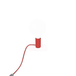 Combo - Etagère magnétique et porte lampe avec bouton finition rouge