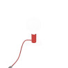Combo - Etagère magnétique et porte lampe avec bouton finition rouge